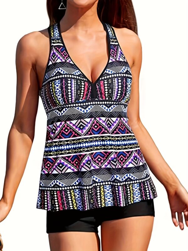 Vest-style Printed Tangini Suit - Image 2