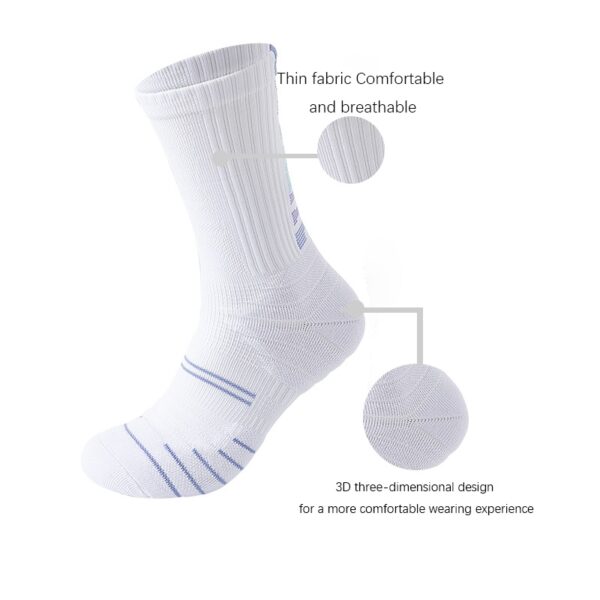 9 Pairs Men Compression Crew Running Socks Athletic Socks  With Cushion Work Hiking Basketball Sport Socks Anti-odor And Anti-slip For Running Fitness Hiking And Cycling - Image 3