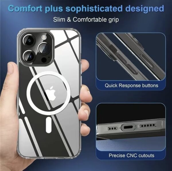 For Phone 15 14 Plus, Pro, Pro Max Case, Compatible With MagSafe, Shockproof Military - Grade Protection, Magnetic Phone Case For Phone 15 14 Plus, Pro, Pro Max, Classic Hybrid Case - Image 3