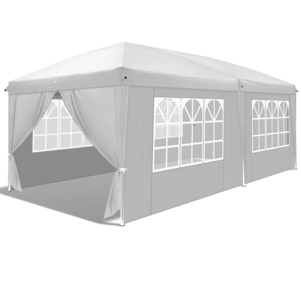 3 X 6M White 6 Sides, Home Folding Pergola Parking Shed Advertising Tent - Image 5