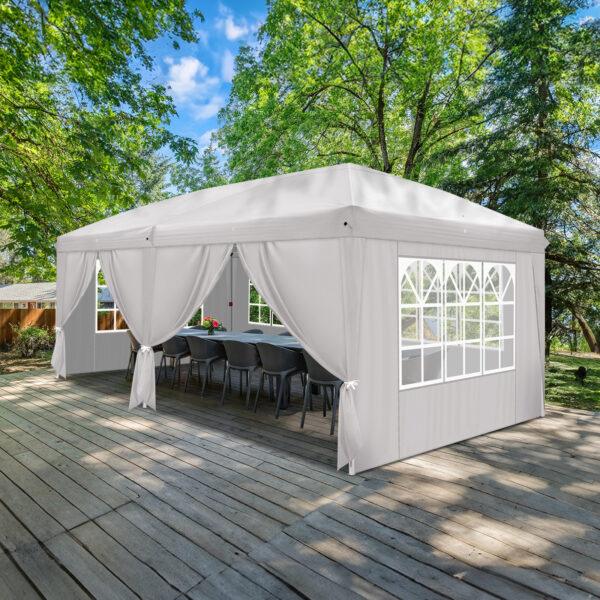 3 X 6M White 6 Sides, Home Folding Pergola Parking Shed Advertising Tent - Image 2