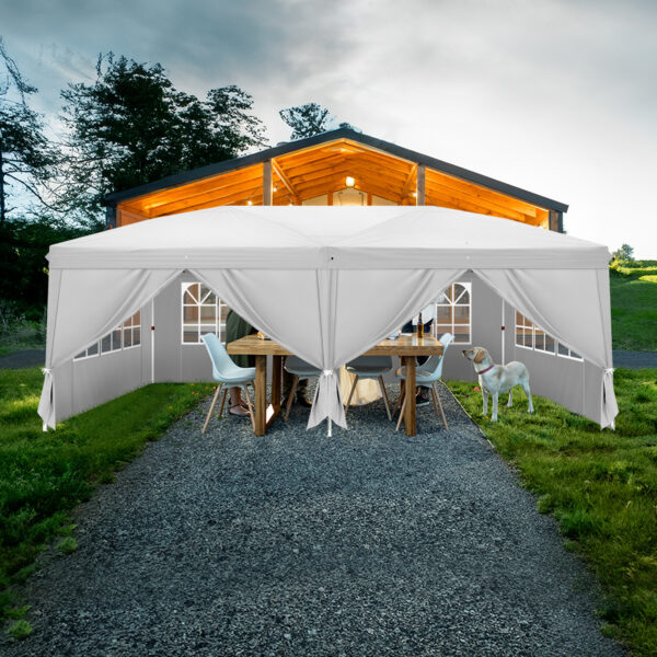 3 X 6M White 6 Sides, Home Folding Pergola Parking Shed Advertising Tent - Image 10