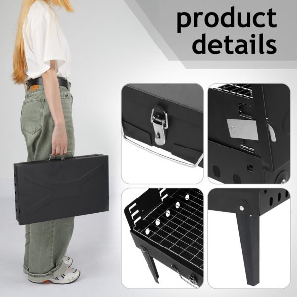 Black Portable Square Carbon Oven - Image 9