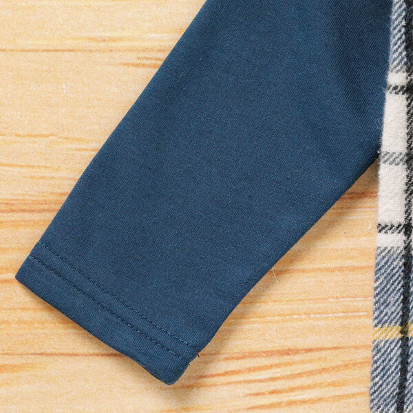 Toddler Baby Boy Clothes Plaid Long Sleeve Hoodie Sweatshirt & Pants 2pcs Boys Outfit Set - Image 5
