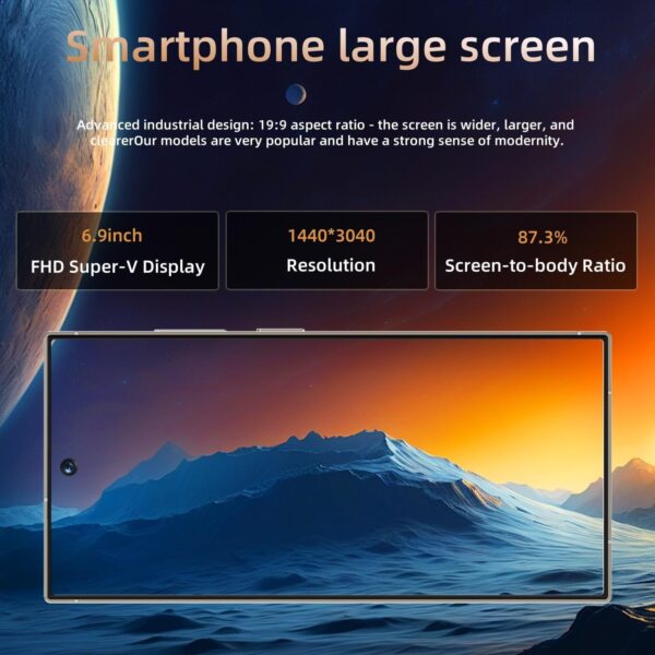 S25 Ultra Cell Phone 5G Unlocked Phone,Smartphone With Tool Pen, Android 15.0 Cell Phone - Image 4