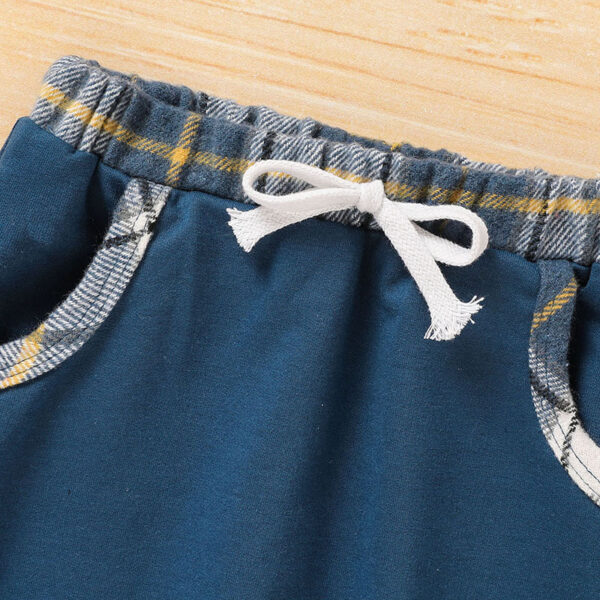 Toddler Baby Boy Clothes Plaid Long Sleeve Hoodie Sweatshirt & Pants 2pcs Boys Outfit Set - Image 9