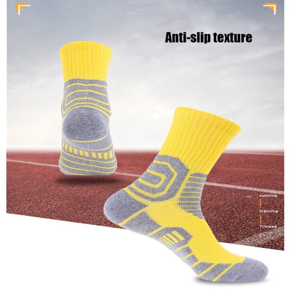 4 Pairs Compression Crew Running Socks Athletic Socks For Men With Cushion Work Hiking Basketball Sport Socks Anti-odor And Anti-slip For Running Fitness Hiking And Cycling - Image 6
