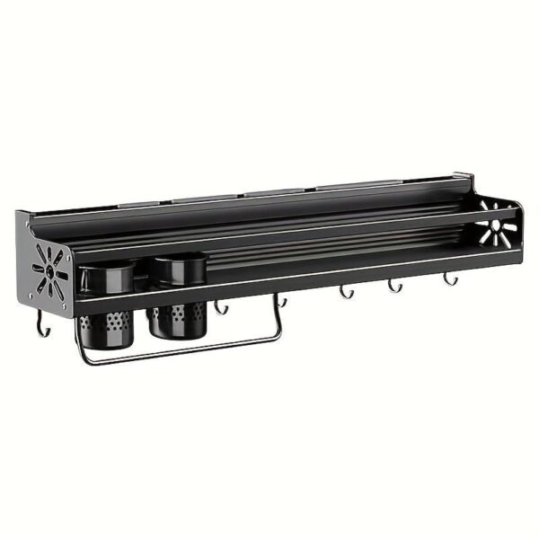 Wall Mounted Cutlery Rack And Camping Kitchen Rack With Spice Rack - Image 7