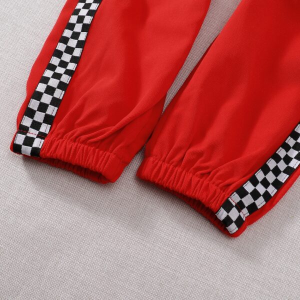 Toddler Girls Boys Racing Driver Jumpsuit, Racer Outfit, Halloween Christmas Carnival Party Race Car Driver Clothing Set - Image 4