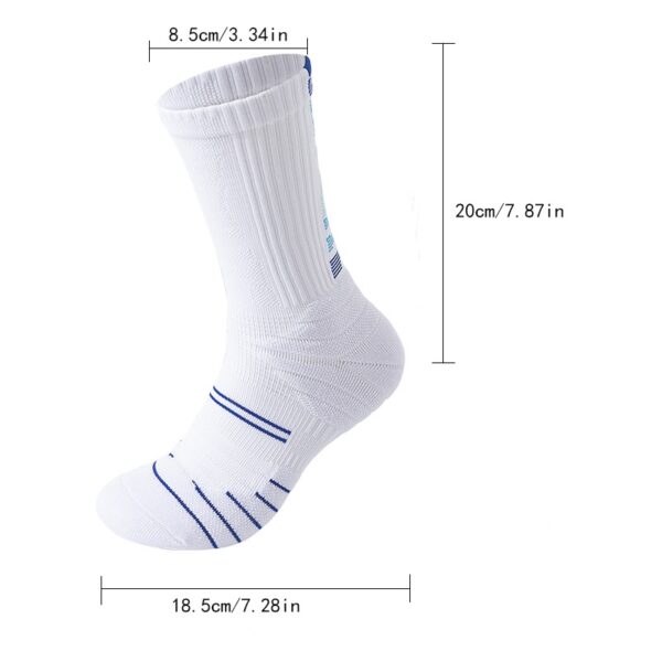 9 Pairs Men Compression Crew Running Socks Athletic Socks  With Cushion Work Hiking Basketball Sport Socks Anti-odor And Anti-slip For Running Fitness Hiking And Cycling - Image 5
