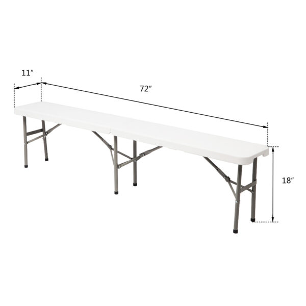 6FT Outdoor Patio Foldable Bench - Image 7