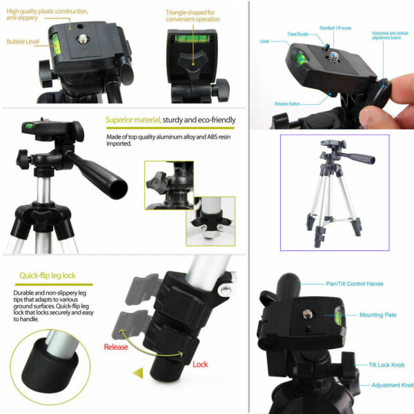 Professional Camera Tripod Stand Holder Mount For Cell Phone, Portable Tripod, Mobile Phone Live Stream Holder, Camera Tripod - Image 2