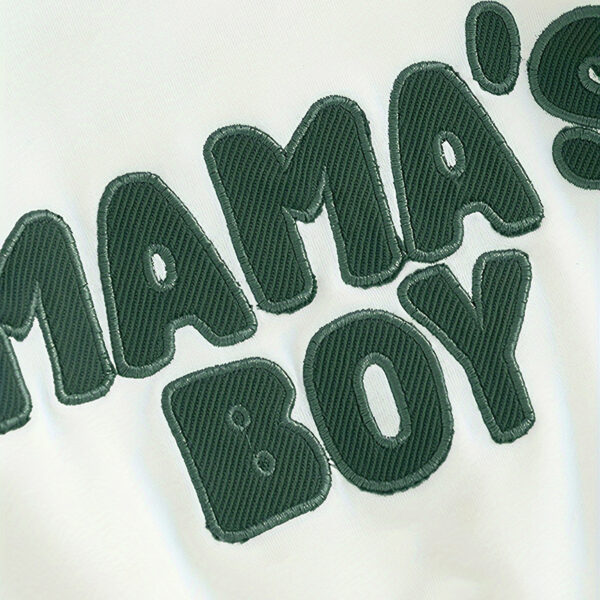 Toddler Baby Boy Clothes 'Mama's Boy' Print Long Sleeve Sweatshirt Tops Trousers Set Casual Cute Outfit - Image 3