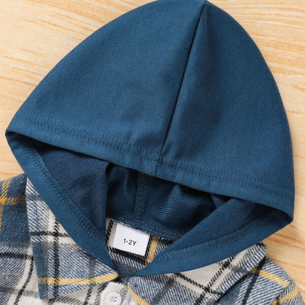 Toddler Baby Boy Clothes Plaid Long Sleeve Hoodie Sweatshirt & Pants 2pcs Boys Outfit Set - Image 10
