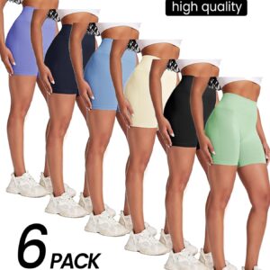 Set Of 6 - Yoga Pants - Three Points High Waist Seamless
