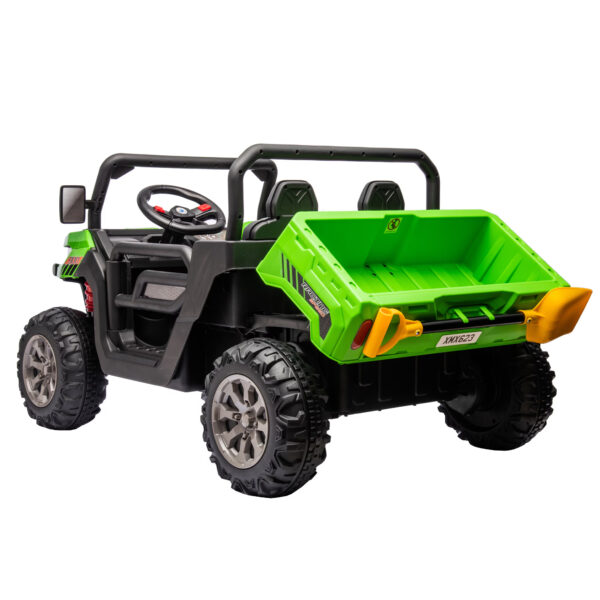 24V Ride On Truck 2 Seater Ride On UTV With 2x200W Motor Ride On Dump Truck With Dump Bed Shovel Ride On Car With Remote Control Electric Vehicle With Non Slip Tyre For Boys Girls - Image 3